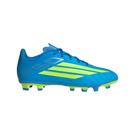 adidas F50 CLUB Firm Ground / Multi Ground Soccer Cleats  | Lucid Ray Blue / Team Solar Yellow 2 / Lucid Aquamarine | Kid's
