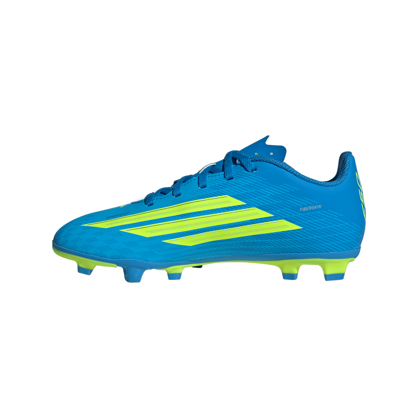 adidas F50 CLUB Firm Ground / Multi Ground Soccer Cleats  | Lucid Ray Blue / Team Solar Yellow 2 / Lucid Aquamarine | Kid's