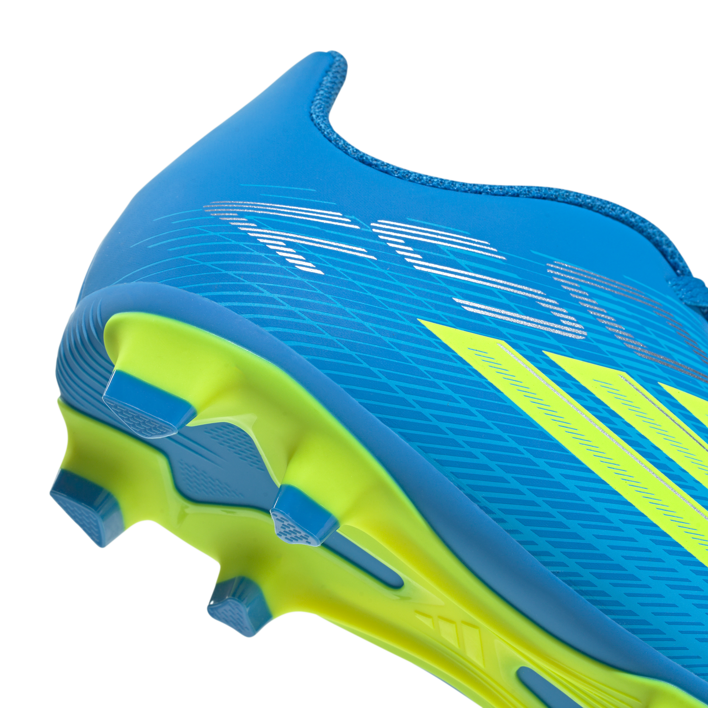 adidas F50 CLUB Firm Ground / Multi Ground Soccer Cleats  | Lucid Ray Blue / Team Solar Yellow 2 / Lucid Aquamarine | Kid's