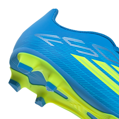 adidas F50 CLUB Firm Ground / Multi Ground Soccer Cleats  | Lucid Ray Blue / Team Solar Yellow 2 / Lucid Aquamarine | Kid's