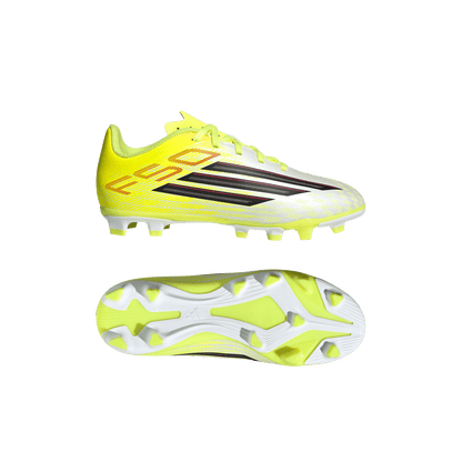 adidas F50 Club Firm/Multi Ground Soccer Cleats | Team Solar Yellow 2 / Core Black / Lucid Rec | Kid's