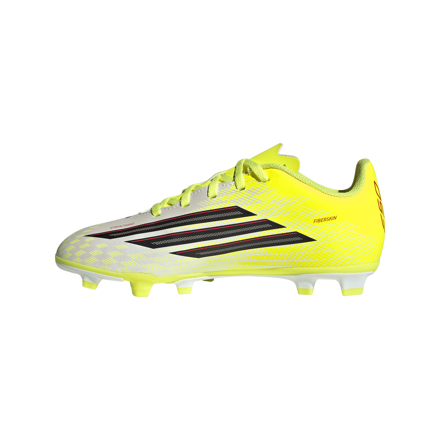 adidas F50 Club Firm/Multi Ground Soccer Cleats | Team Solar Yellow 2 / Core Black / Lucid Rec | Kid's