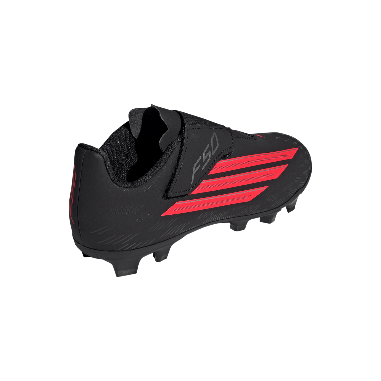 adidas F50 CLUB Velcro Firm Ground / Multi Ground Soccer Boots | Core Black / Lucid Red / Core Black | Kid's