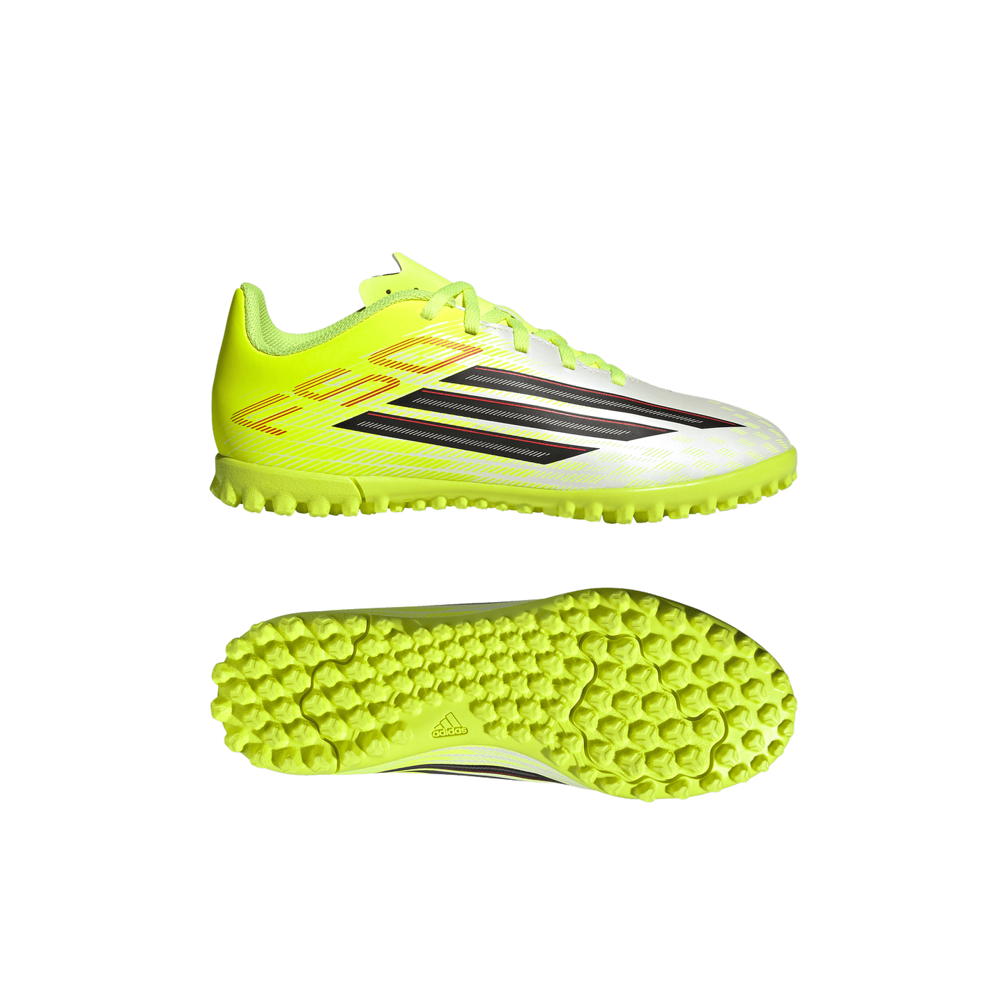 adidas F50 CLUB Turf Football Shoes | Team Solar Yellow 2 / Core Black / Lucid Red | Kid's