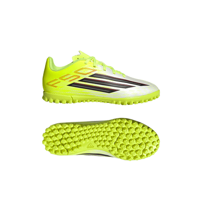 adidas F50 CLUB Turf Football Shoes | Team Solar Yellow 2 / Core Black / Lucid Red | Kid's