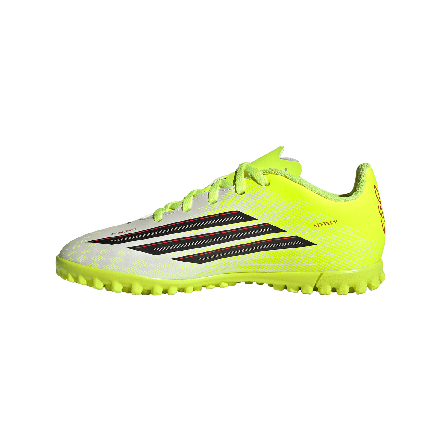 adidas F50 CLUB Turf Football Shoes | Team Solar Yellow 2 / Core Black / Lucid Red | Kid's