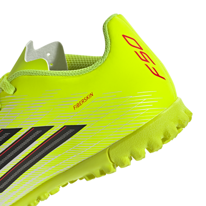 adidas F50 CLUB Turf Football Shoes | Team Solar Yellow 2 / Core Black / Lucid Red | Kid's