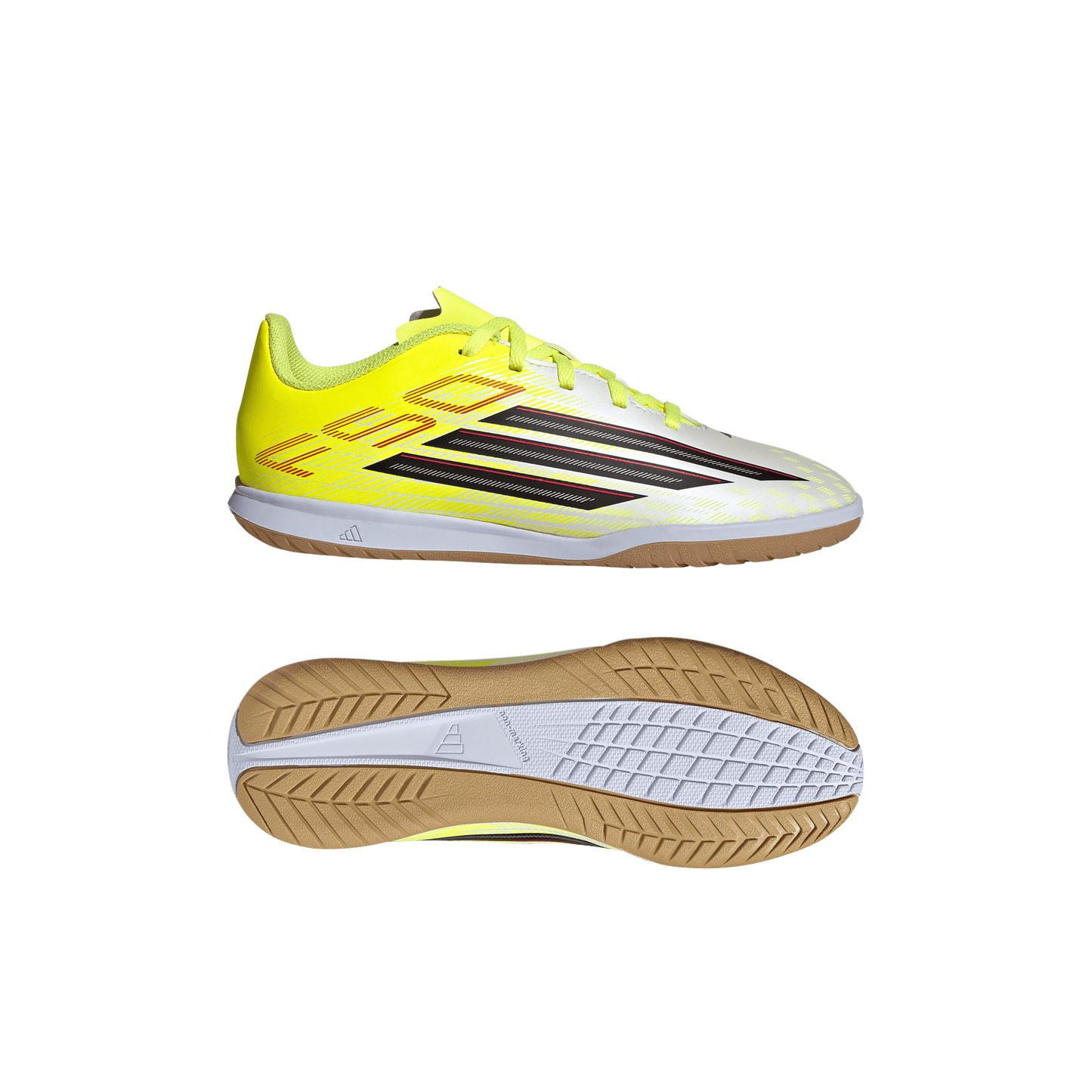 adidas F50 CLUB Indoor Soccer Shoes | Team Solar Yellow 2 / Core Black / Lucid Red | Kid's