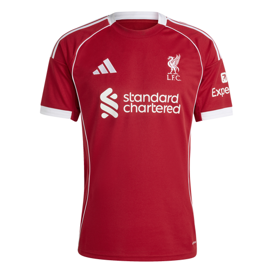 adidas Liverpool  25/26 Home Soccer Jersey | Red-White | Men's