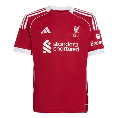 adidas Liverpool 25/26 Home Soccer Jersey | Red/White | Kid's