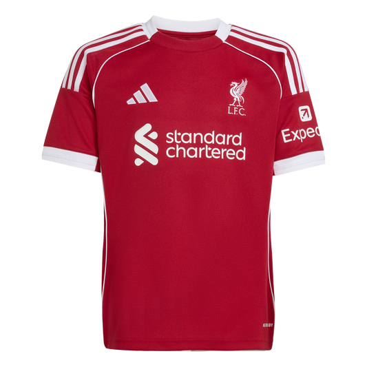 adidas Liverpool 25/26 Home Soccer Jersey | Red/White | Kid's