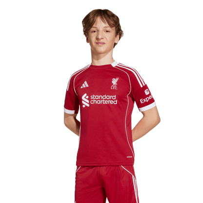 adidas Liverpool 25/26 Home Soccer Jersey | Red/White | Kid's