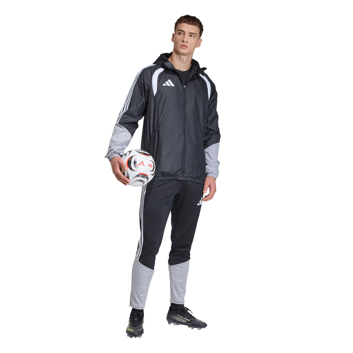 adidas Tiro 26 Competition All Weather Jacket | Black / Light Onix / White | Men's