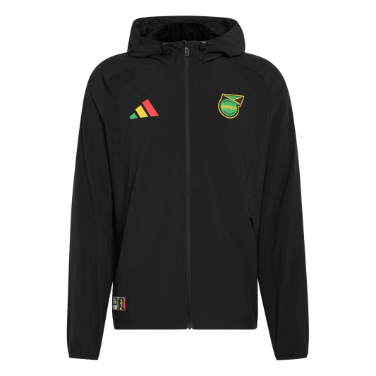 adidas Jamaica x Bob Marley Tiro Travel Full Zip Windbreaker Jacket | Black | Men's