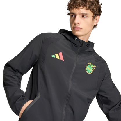 adidas Jamaica x Bob Marley Tiro Travel Full Zip Windbreaker Jacket | Black | Men's