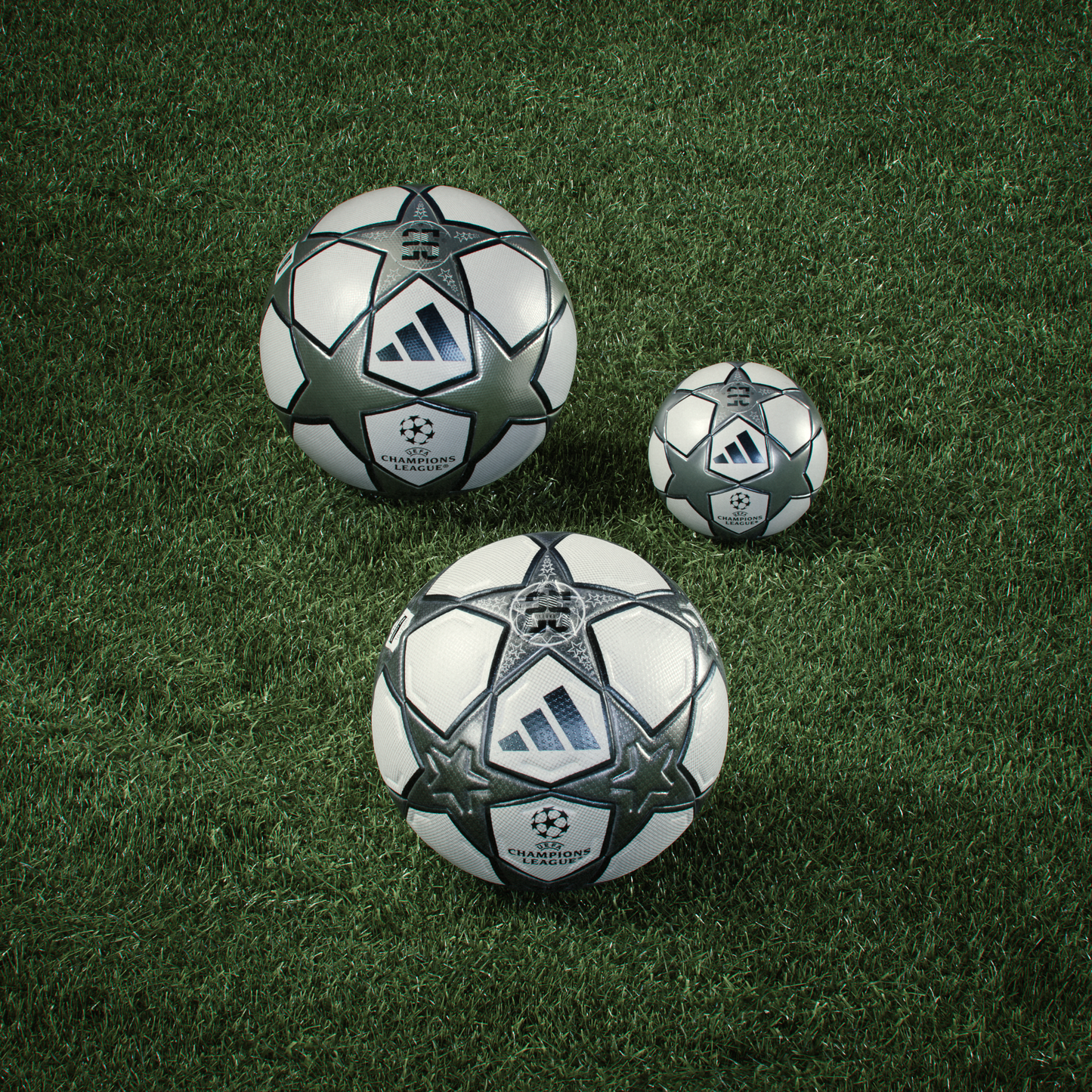 adidas UEFA CHAMPIONS LEAGUE FINAL Third League Ball | White / Silver Metallic