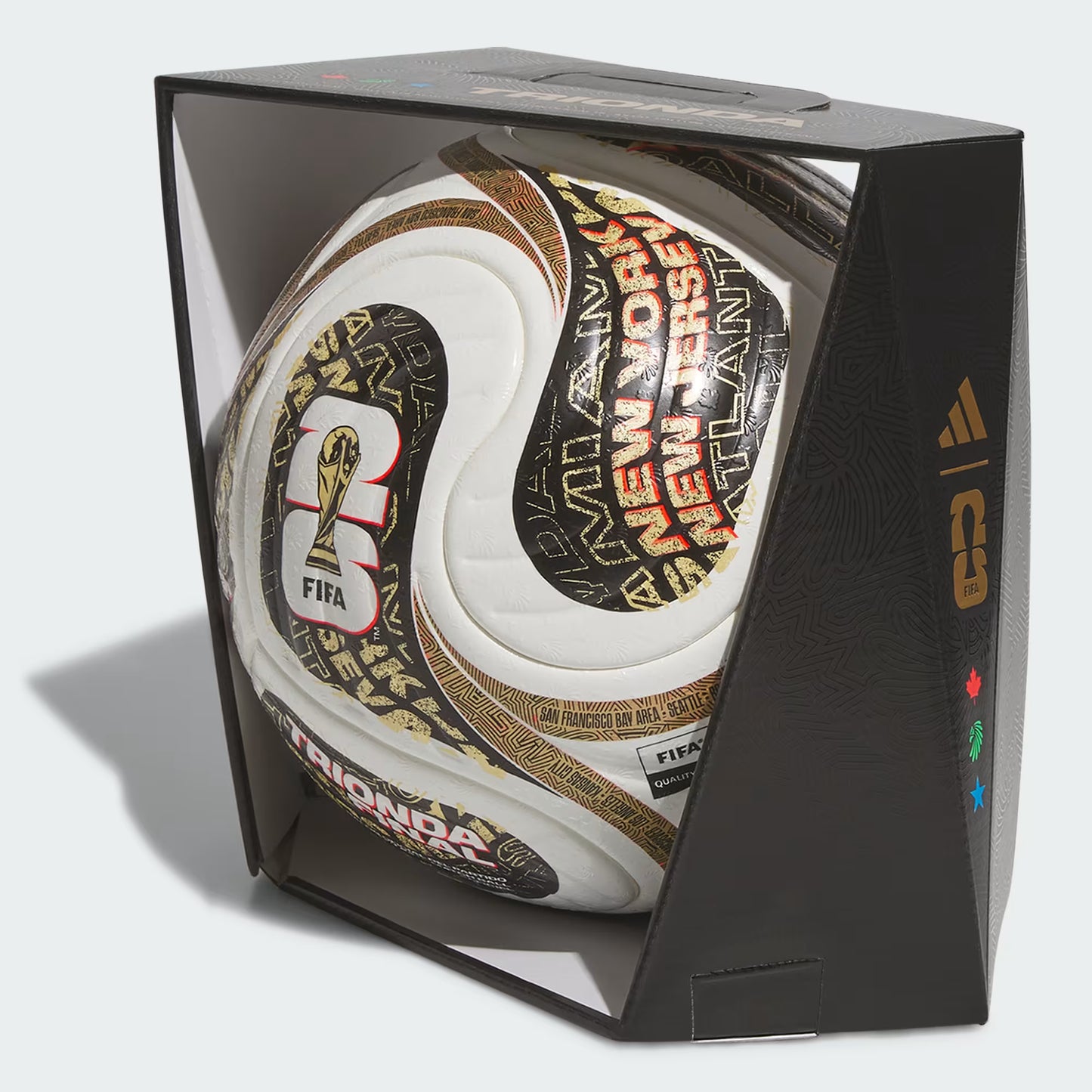 FIFA World Cup 26™ Trionda Finals Pro Ball | White / Black / Gold Metallic
