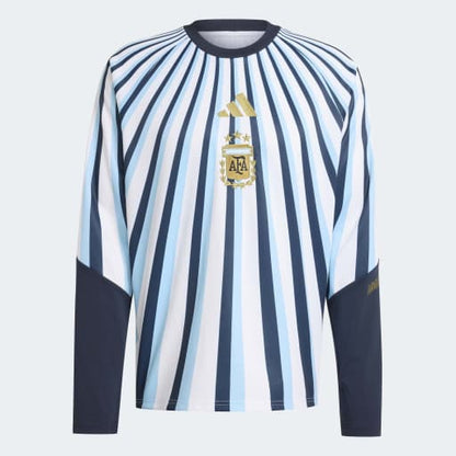 adidas Argentina 26 Home Prematch Warm Top| White/ Light Blue | Men's