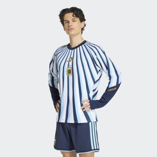 adidas Argentina 26 Home Prematch Warm Top| White/ Light Blue | Men's