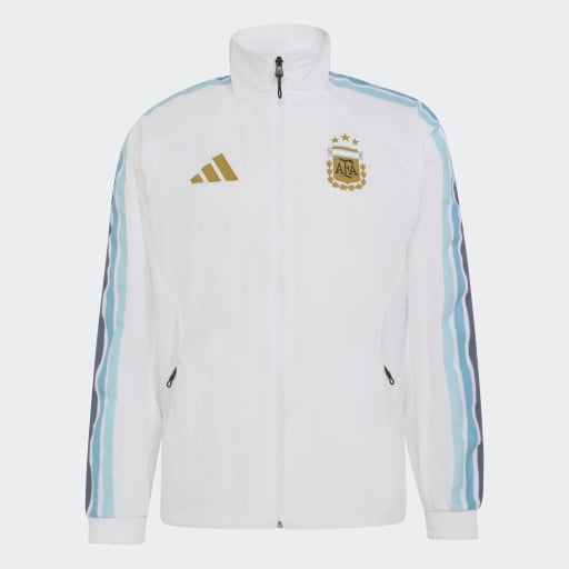 adidas Argentina Home Anthem Jacket | White/ Light Blue | Men's