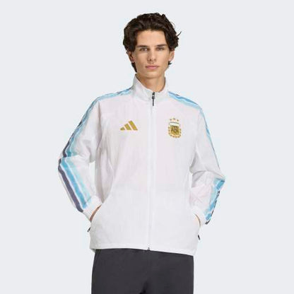 adidas Argentina Home Anthem Jacket | White/ Light Blue | Men's