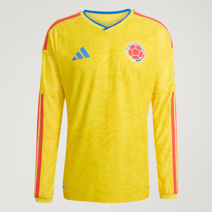 adidas Colombia 26 Home Authentic Long Sleeve Jersey | Yellow | Men's