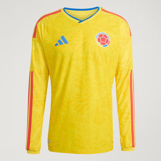 adidas Colombia 26 Home Authentic Long Sleeve Jersey | Yellow | Men's