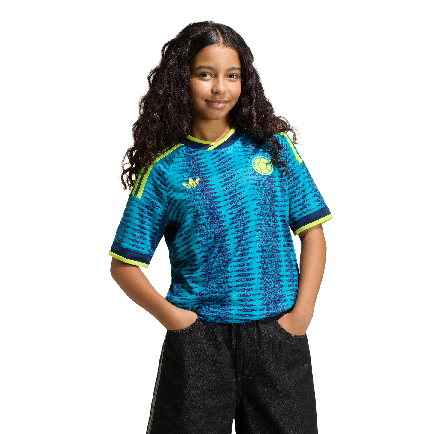 adidas Colombia 26 Away Kids Jersey | Navy Blue / Petrol | Kid's