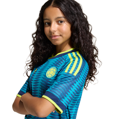 adidas Colombia 26 Away Kids Jersey | Navy Blue / Petrol | Kid's