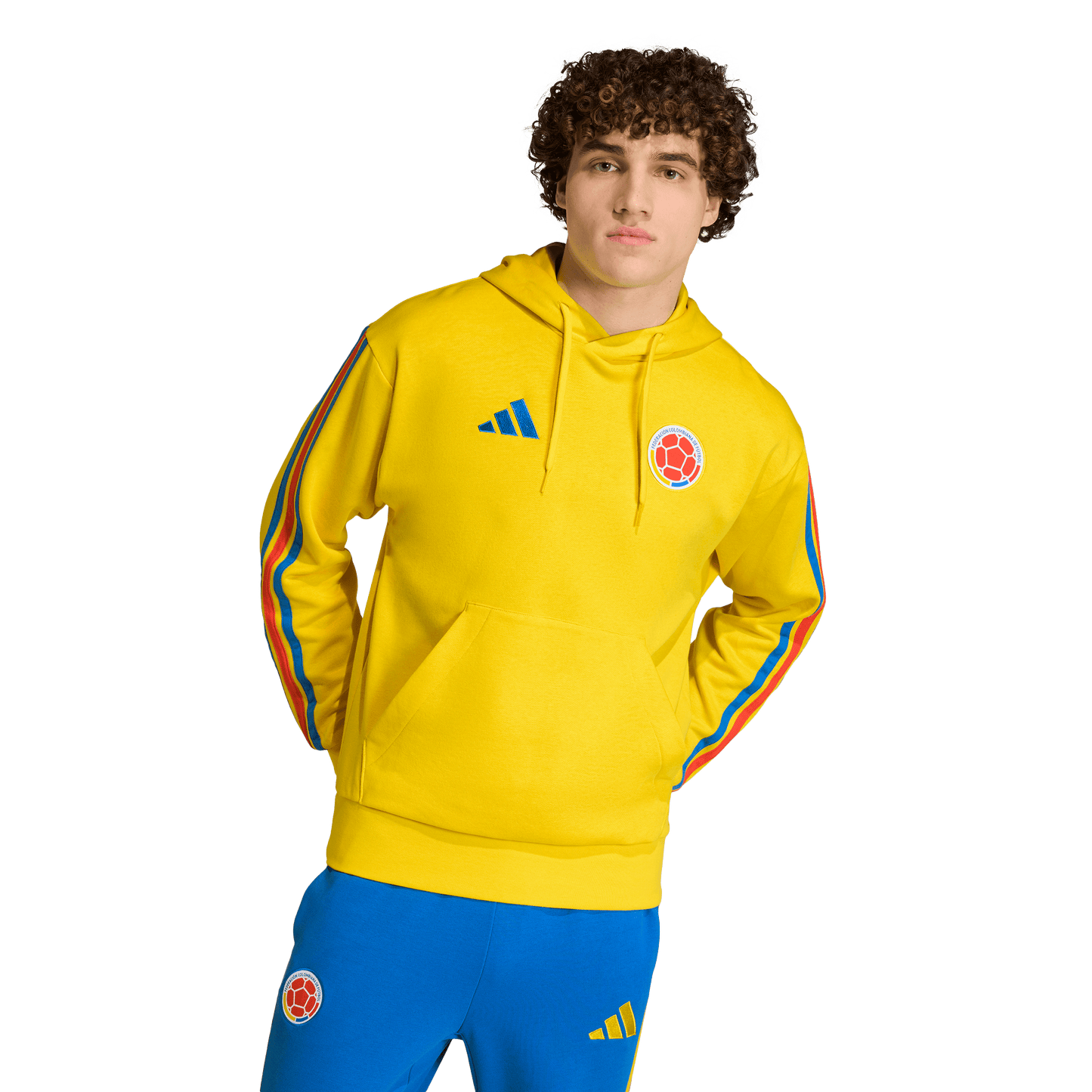 adidas Colombia DNA Fleece Hoodie | Yellow | Men's