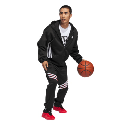 adidas Crazywarm Full Zip Hoodie | Black / White | Men's