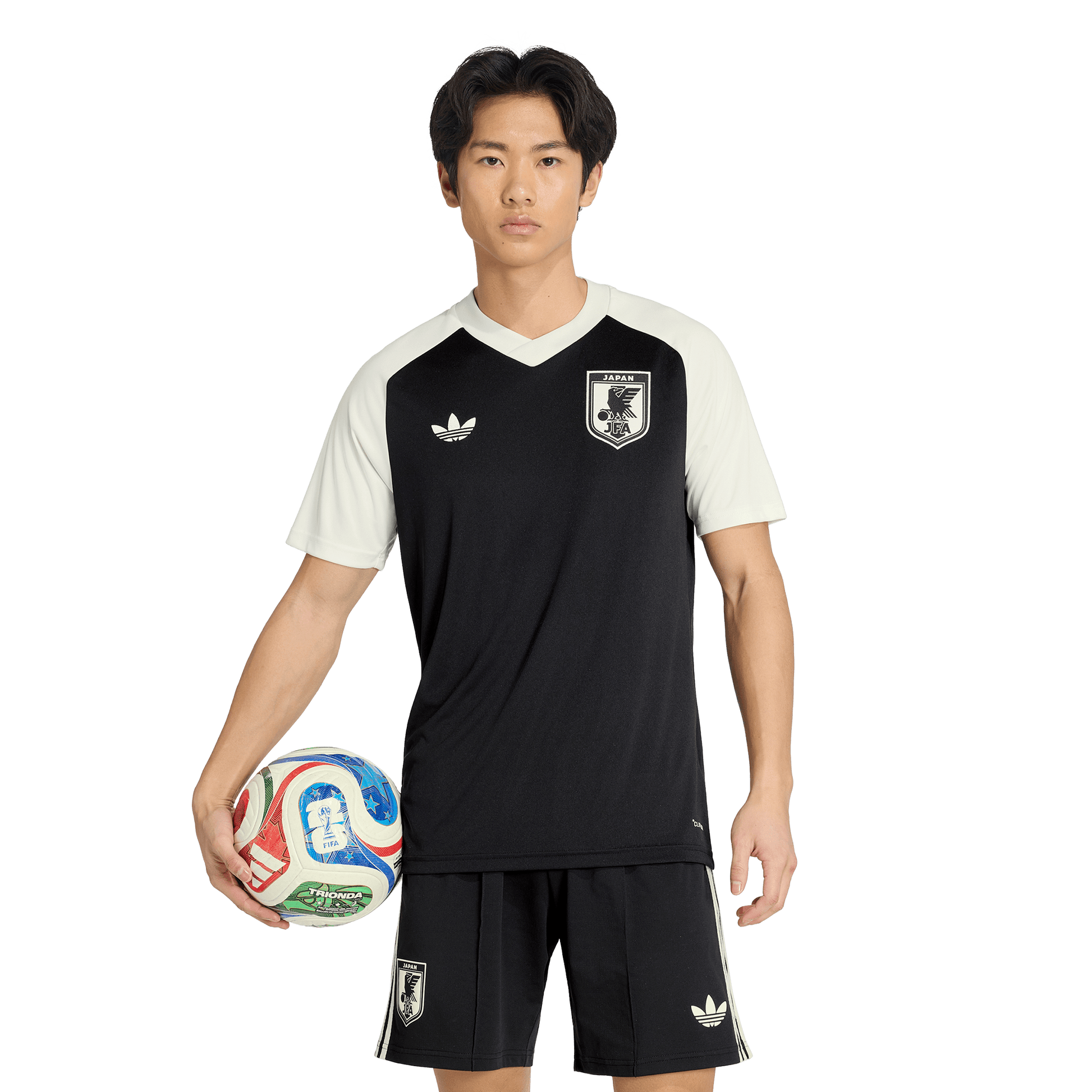 adidas Japan 26 Away Pre Match Jersey | Black | Men's – stripe 3