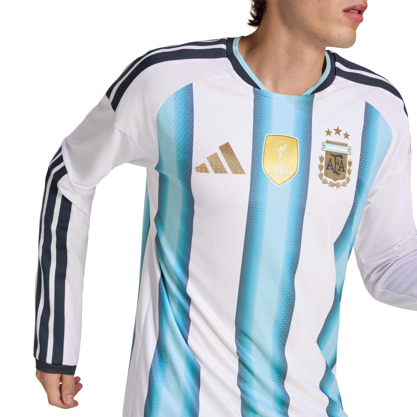 adidas Argentina 26 Authentic Home Long Sleeve Jersey | Ice Blue / White | Men's