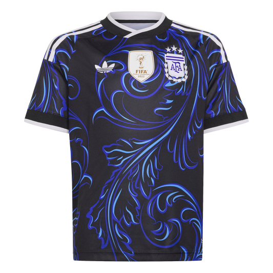 adidas Argentina 26 Away Kids Jersey | Black/Lucid Blue | Kid's