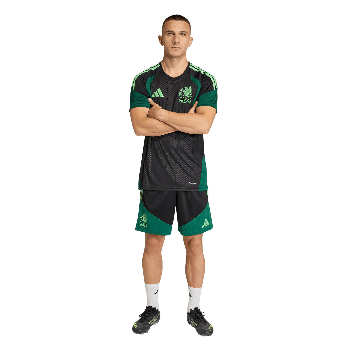 adidas Mexico 26 Tiro Training Shorts | Black / Green | Men's