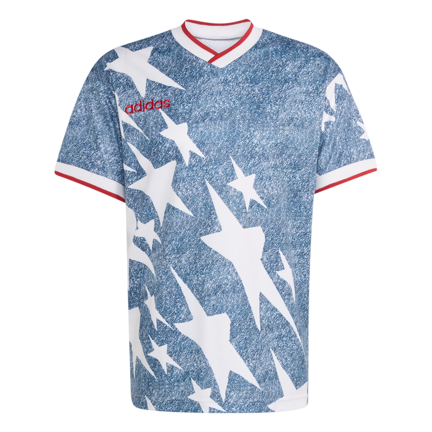 adidas Denim Graphic Jersey | White / Dark Blue | Men's