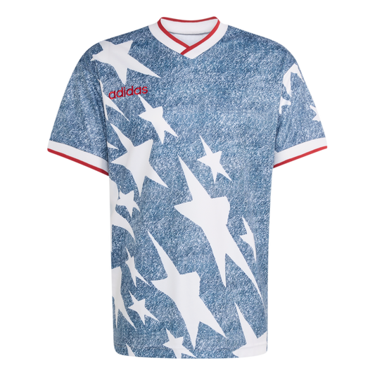 adidas Denim Graphic Jersey | White / Dark Blue | Men's