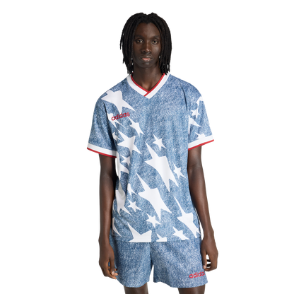 adidas Denim Graphic Jersey | White / Dark Blue | Men's