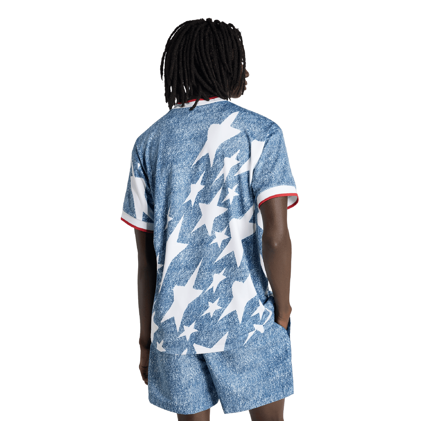 adidas Denim Graphic Jersey | White / Dark Blue | Men's