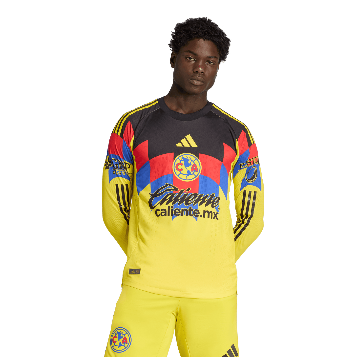 adidas Club America 25/26 Authentic Long-Sleeve Home Jersey | Yellow | Men's