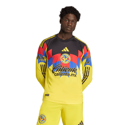adidas Club America 25/26 Authentic Long-Sleeve Home Jersey | Yellow | Men's
