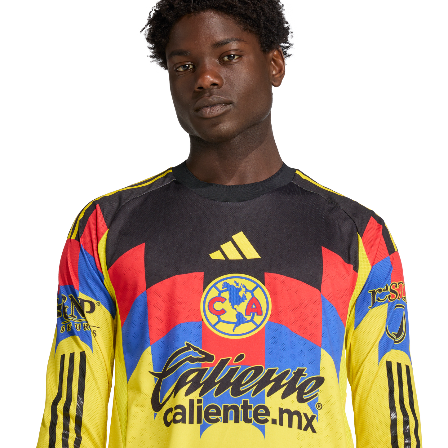 adidas Club America 25/26 Authentic Long-Sleeve Home Jersey | Yellow | Men's