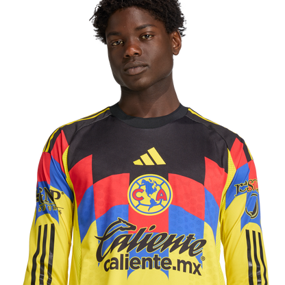 adidas Club America 25/26 Authentic Long-Sleeve Home Jersey | Yellow | Men's