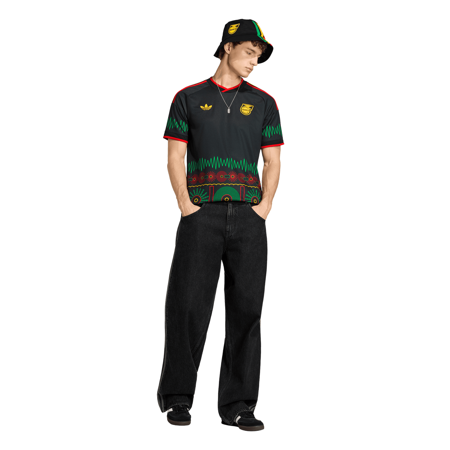 adidas Jamaica 26 x Bob Marley Away Jersey | Black | Men's