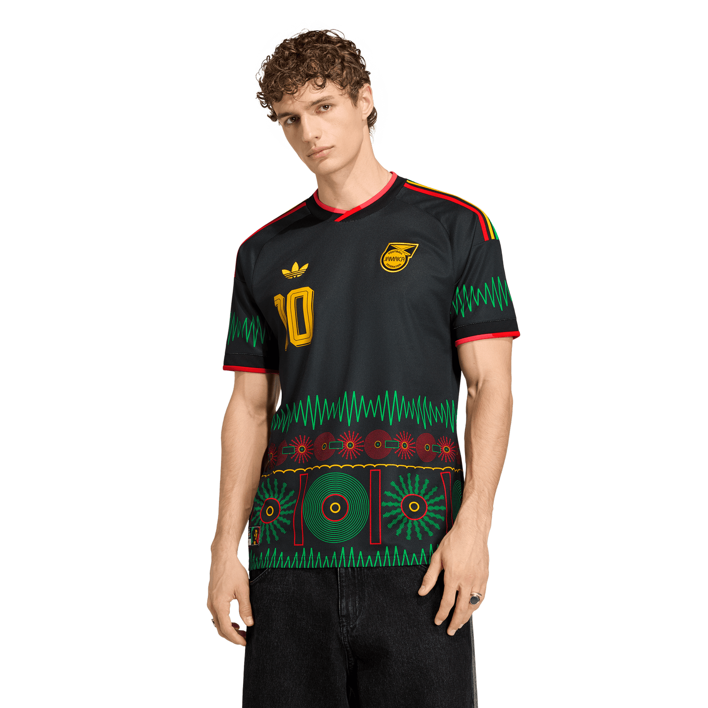 adidas Jamaica 26 x Bob Marley 10 Away Jersey | Black | Men's