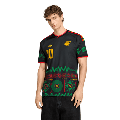 adidas Jamaica 26 x Bob Marley 10 Away Jersey | Black | Men's