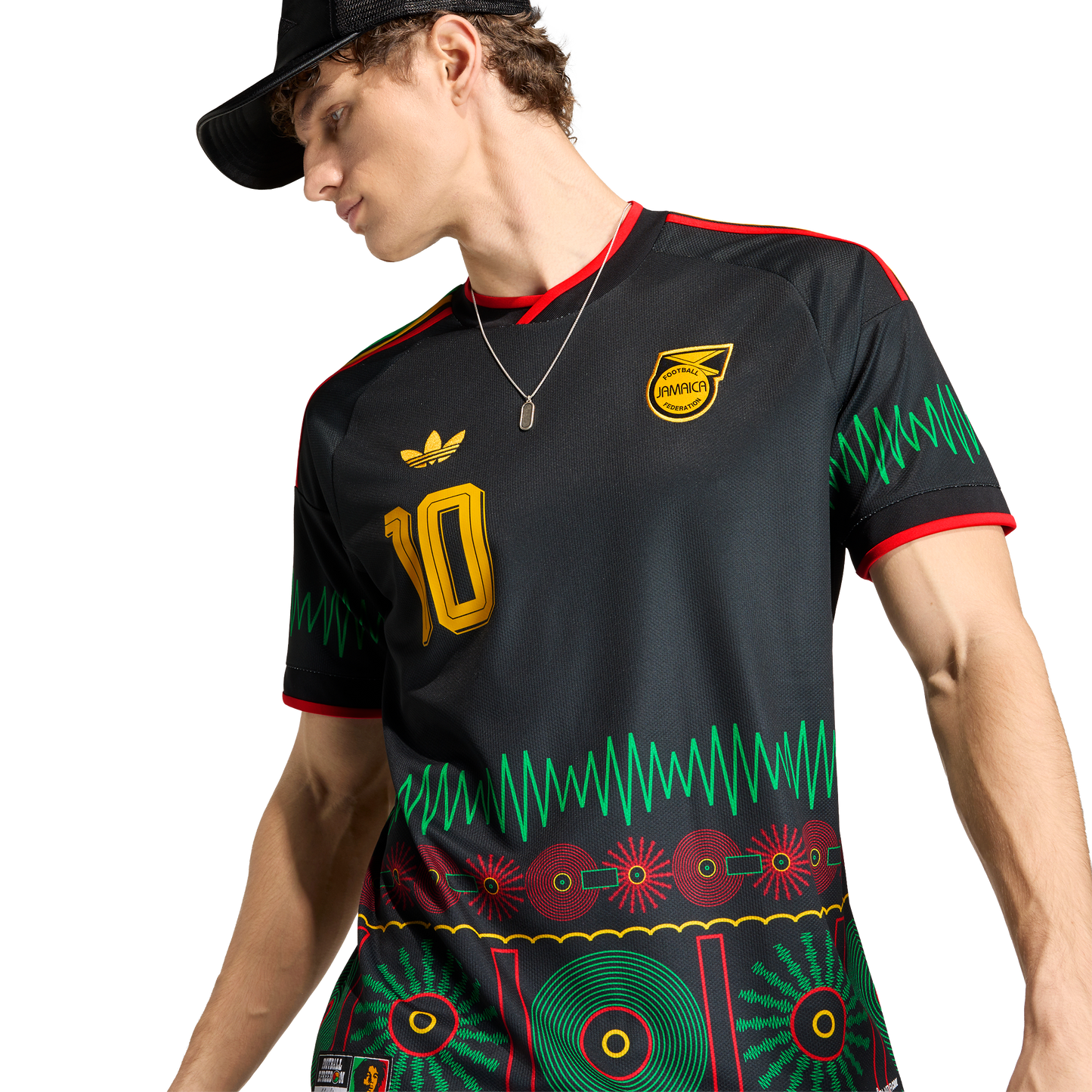 adidas Jamaica 26 x Bob Marley 10 Away Jersey | Black | Men's