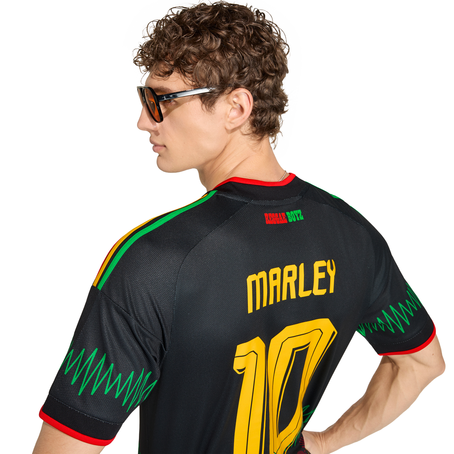 adidas Jamaica 26 x Bob Marley 10 Away Jersey | Black | Men's