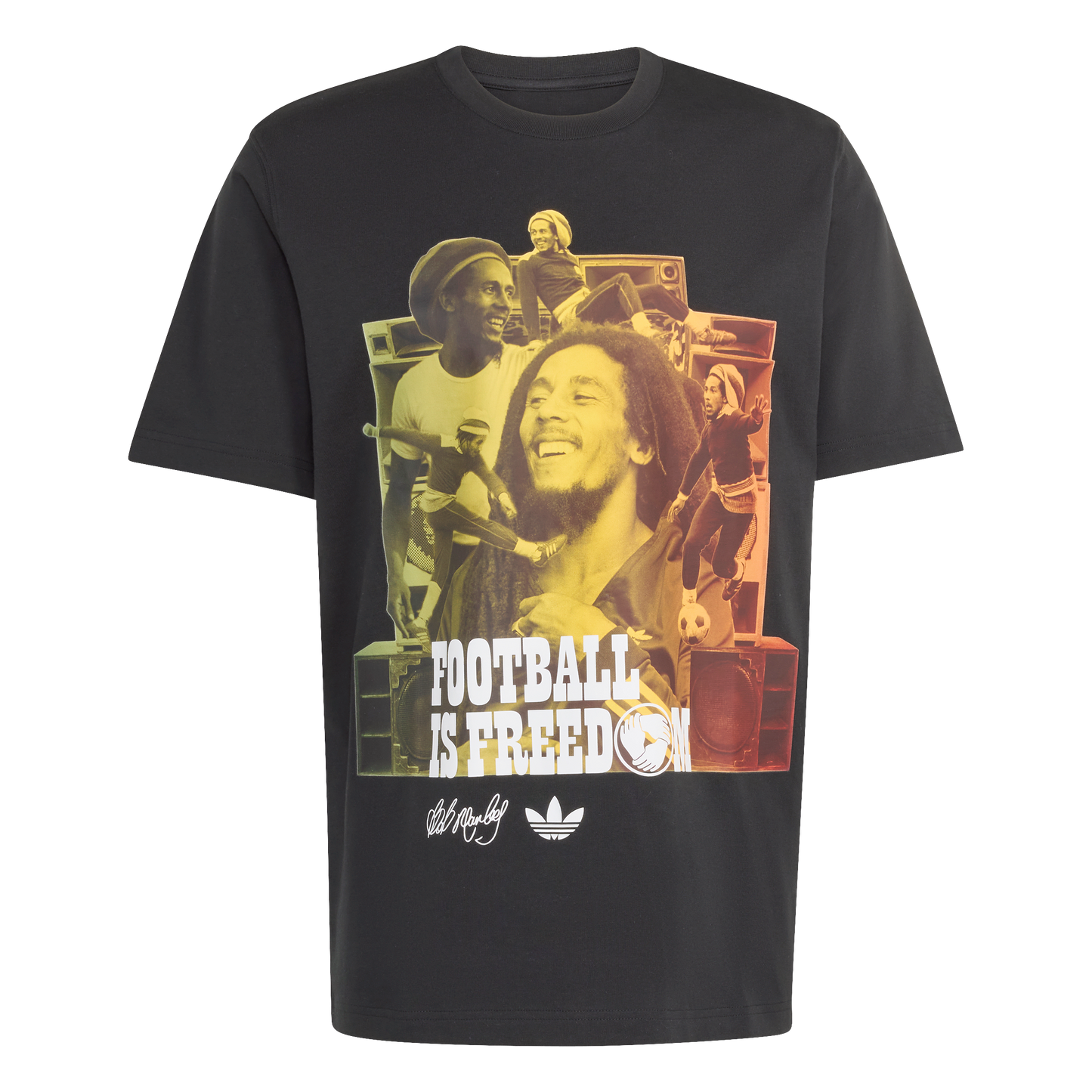 adidas Bob Marley Originals Football is Freedom T-Shirt | Black | Men's
