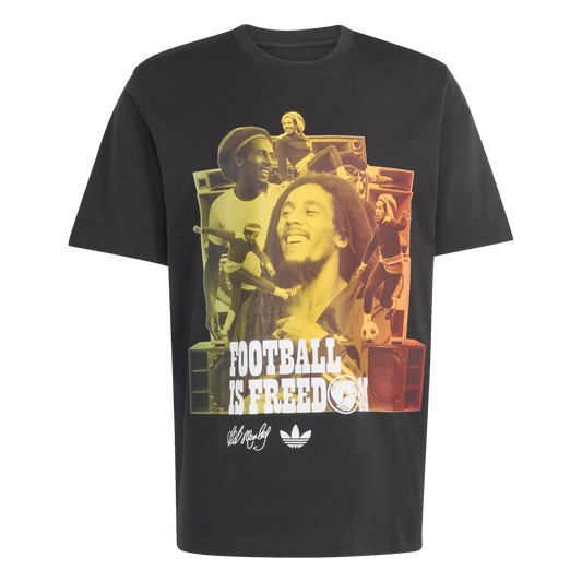 adidas Bob Marley Originals Football is Freedom T-Shirt | Black | Men's